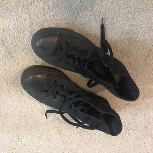 Black converse high top. Brand new. Never worn.